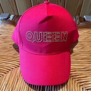 Hot pink QUEEN trucker hat BLING